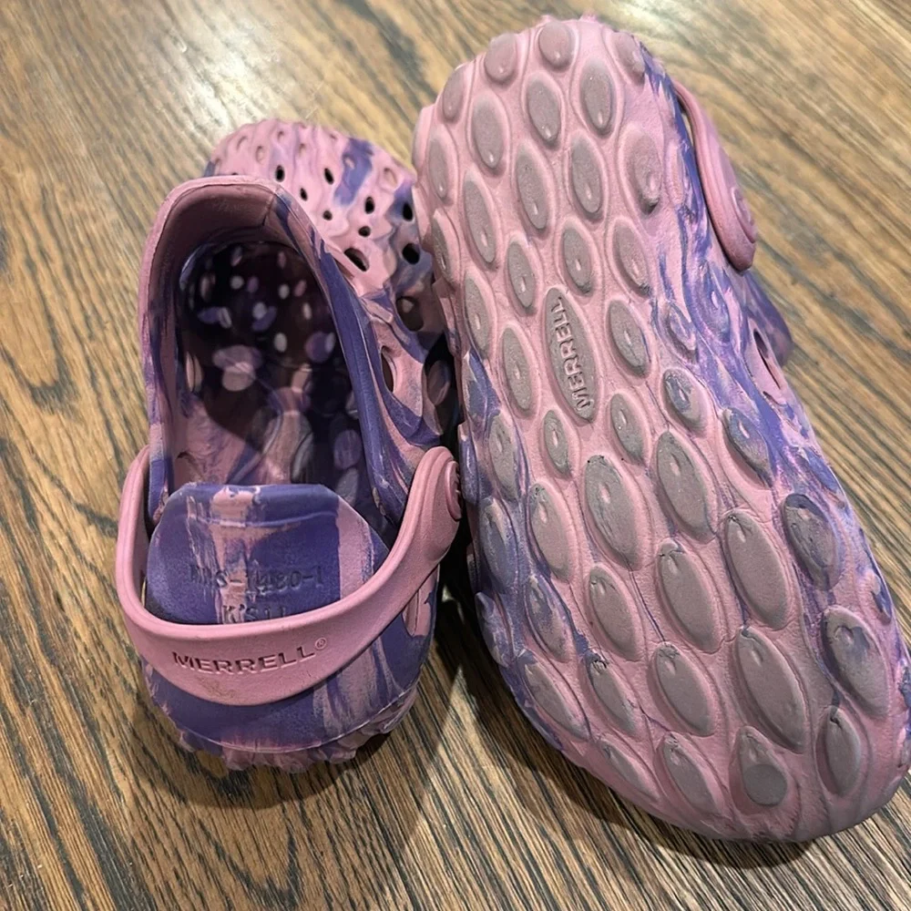 Merrell Hydro Moc Clog Slip On Shoes Sandals Girls 11 Purple Pink